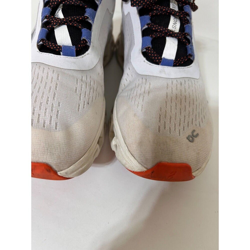 On Cloudmonster Mens size 10 44 Running Shoes Frost Surf White Cobalt Blue - Picture 8 of 11